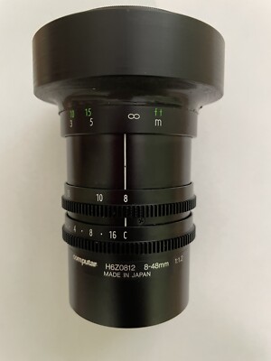 COMPUTAR 8-48mm  1:1.2 H6Z0812 Plus Marumi 49mm Close-Up +2 Lens, Japan Made