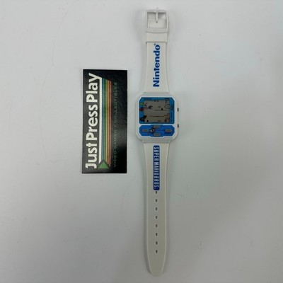 Nintendo Super Mario Bros. ゲームウォッチ 腕時計 Vintage 1989 Nelsonic Nintendo Super Mario Bros. Game Watch White