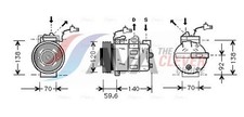 AVA Clever Choice Kompressor Klimaanlage SBAK065 für SAAB YS3E 12V TiD BioPower