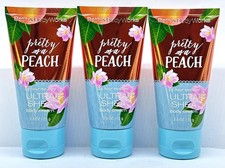 3x Bath Body Works Pretty As A Peach Body Cream 2.5oz 70g NEW