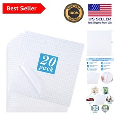 20 Sheets 12x12 Clear Transfer Tape - Ideal for Smooth Surface Application