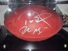 TOM BRADY & DRAKE MAYE Dual Signed Football AUTO  - Fanatics Auth Patriots