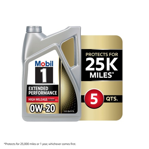 2 Packs Mobil 1 Extended Performance High Mileage Full Synthetic Motor Oil 0W-20 - Picture 5 of 9