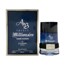 AB Spirit Millionaire Dark Fusion by Lomani for Men EDP 3.3 / 3.4 oz New In Box