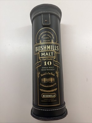 Bushmills Malt 10 Year Old Single Malt Irish Whiskey Green Leather Case EMPTY