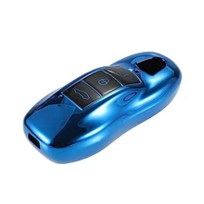 Car Remote Key Fob Cover Case Shell Protector 3 Button Compatible for Blue