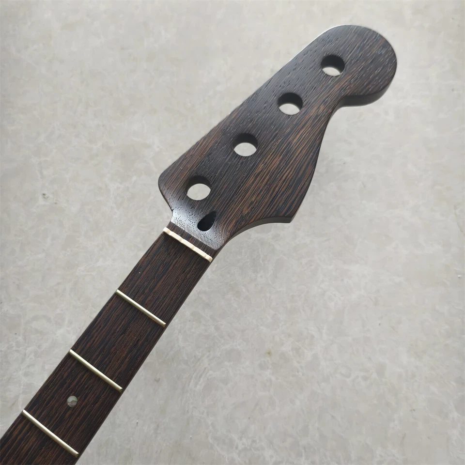 Jazz Bass Gitarrenhals Edelstahl 20 Bund Wenge Griffbrett 34 Zoll für Gitarre zum Selbermachen