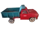Vintage 1960's Tonka Pressed Steel Red And Aqua Tonka Truck