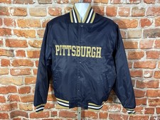 Pitt Panthers ESPNU satin bomber jacket sz M Pittsburgh espn u