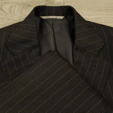 Canali 1934 Suit Men Size 40S* Slim Gray Striped Two Button Flat Front Ventelss