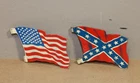 Vintage Marx Playset US & South Metal Flags