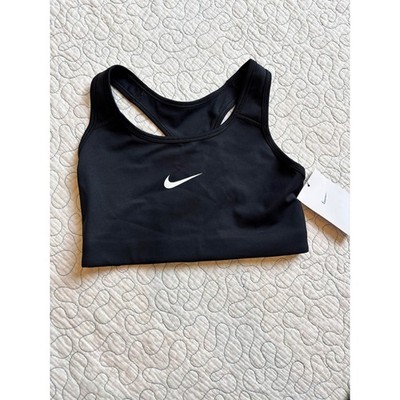 Nike Womens Swoosh Medium Support Sports Bra Black Size Medium