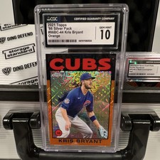 Topps 2021 '86 Silver Pack Kris Bryant Orange CGC 10 86BC-44