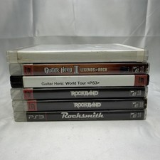 Lot Of 6 PS3 Games Rock Band Guitar Hero Band Hero Rocksmith TESTED