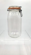 Vintage Le Parfait Super Jar French Glass Canning Jar w/Round Body Snap Lid