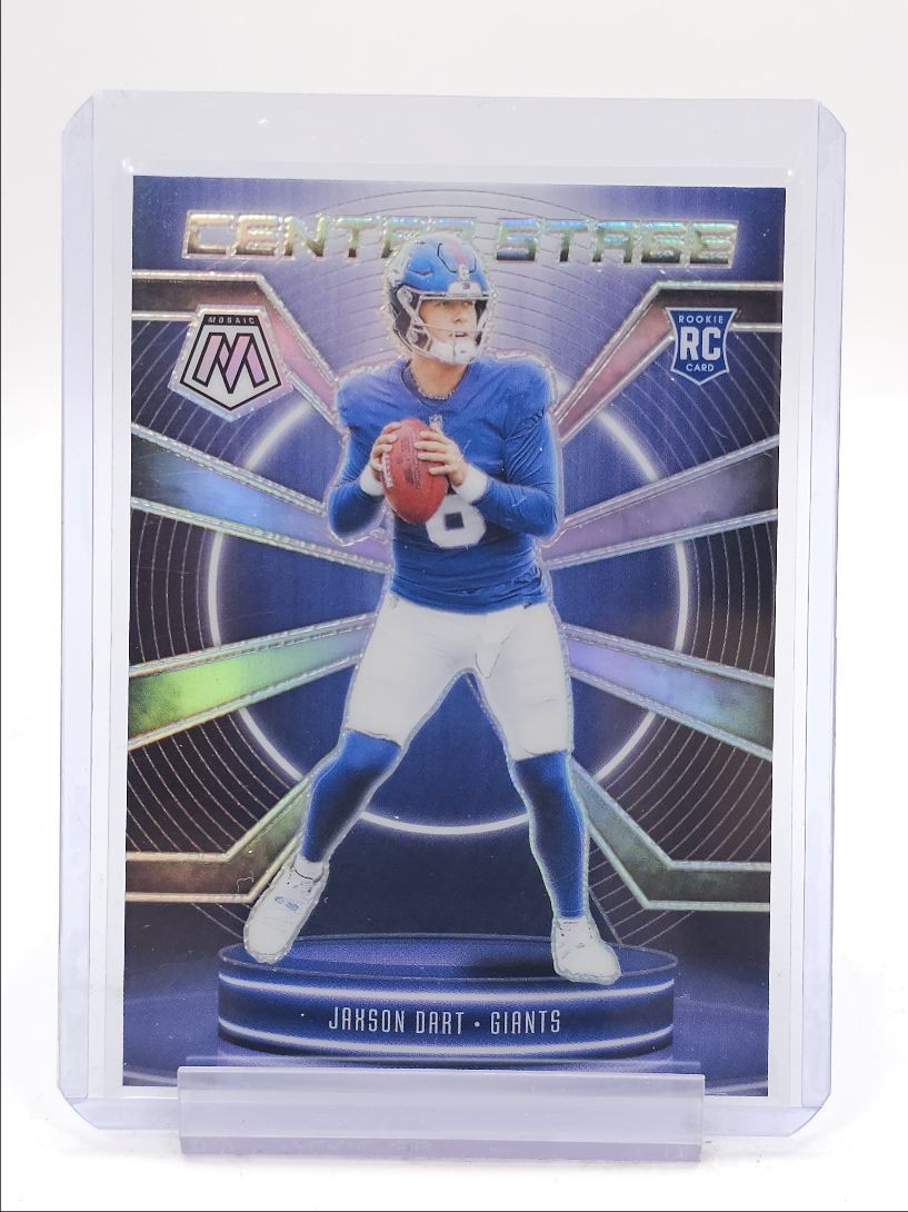 JAXSON DART 2025 MOSAIC CENTER STAGE ROOKIE SILVER PRIZM GIANTS RC Q1456