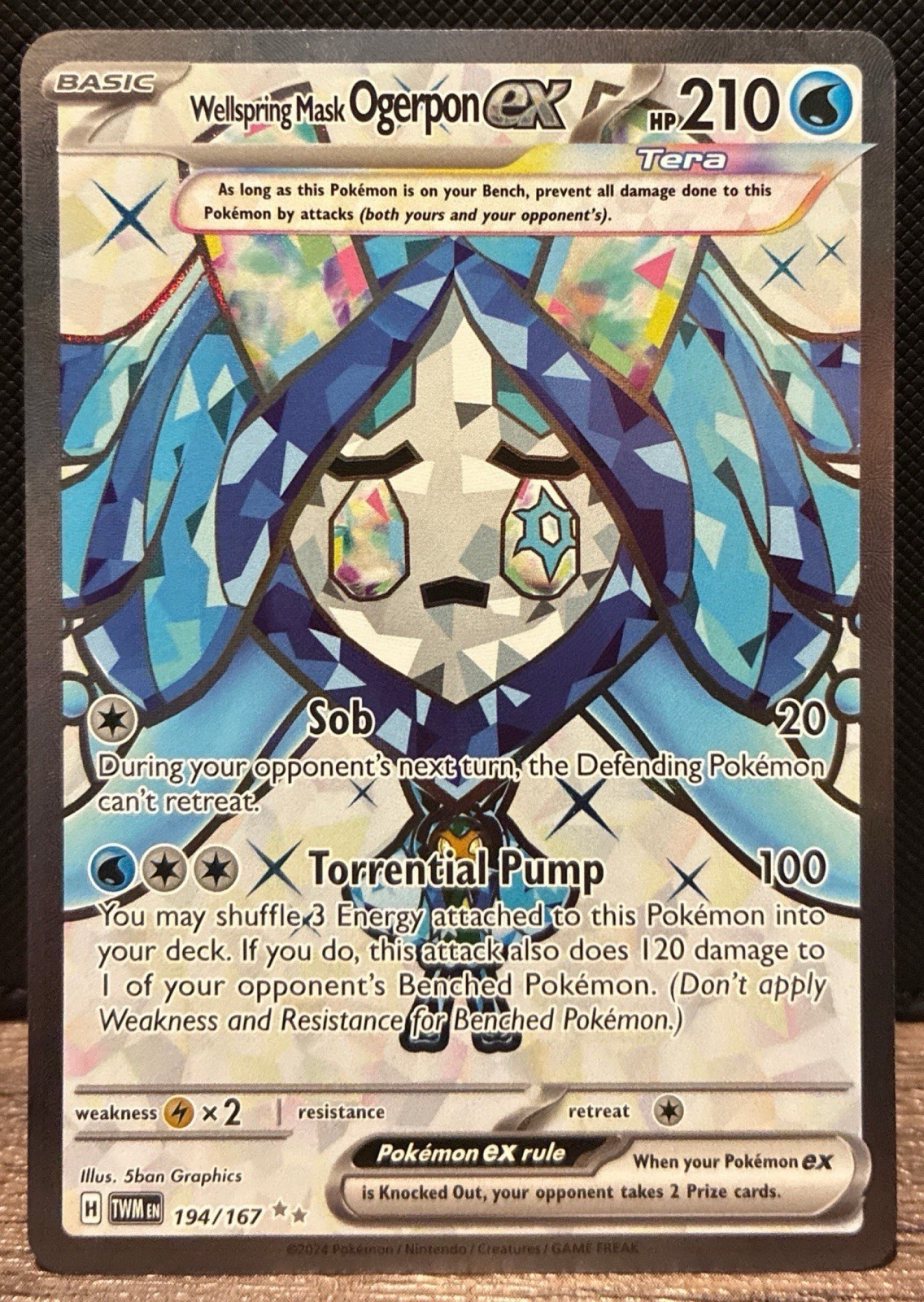 Wellspring Mask Ogerpon ex 194/167 FA NM - Pokémon TCG Twilight Masquerade