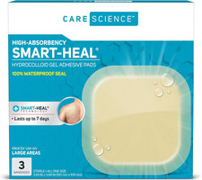 Smart Heal Hydrocolloid Bandages, Extra Large  100 Waterproof Seal 4 in X 4 I