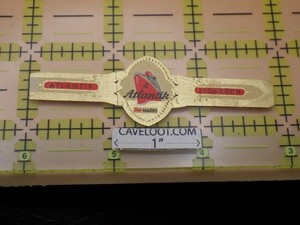 Vintage Atlantik Zigarren Cigar Band German Ocean Liner Embossed Gold Ephemera