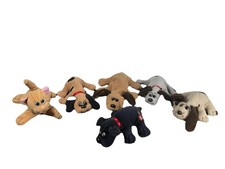 Vintage Lot of 6 Tonka 1980s Pound Puppies Brown , Black, White Spotted Kitten
