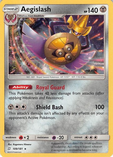 Aegislash 109/181 Holo Rare Team Up Pokemon Near Mint
