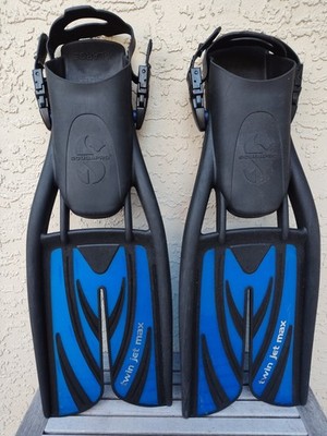 Scubapro Twin Jet Max Fins XL Blue Open-Heel  Free Shipping