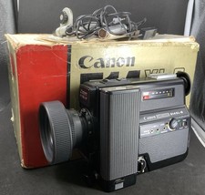 Canon Canosound 514 XL-S Super 8 Cine Film Camera PELLICOLA TESTATA FUNZIONANTE + SCATOLA