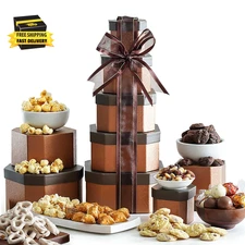 Gift Basket – Gourmet Snack & Chocolate Food Gifts Christmas Holiday, Women, Men