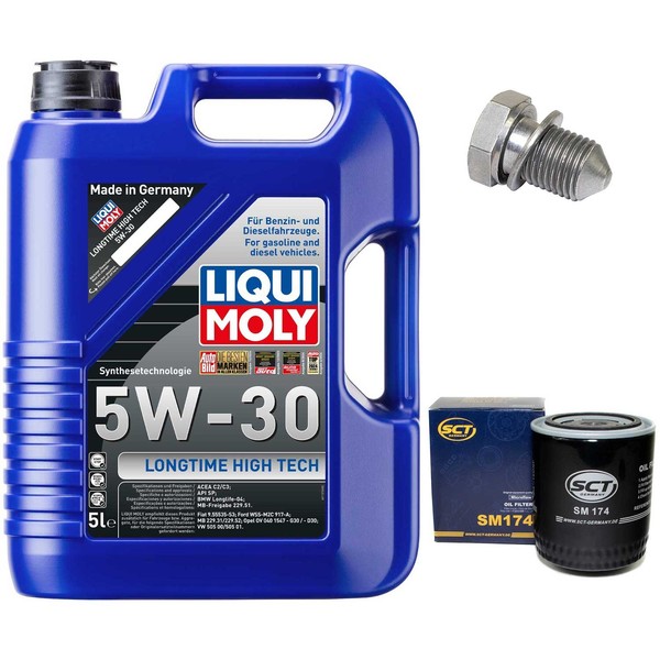 MotoröL Filter Set 5W-30 5 Liter + ÖLablassschraube FüR Audi Cabriolet A8 2.6-image