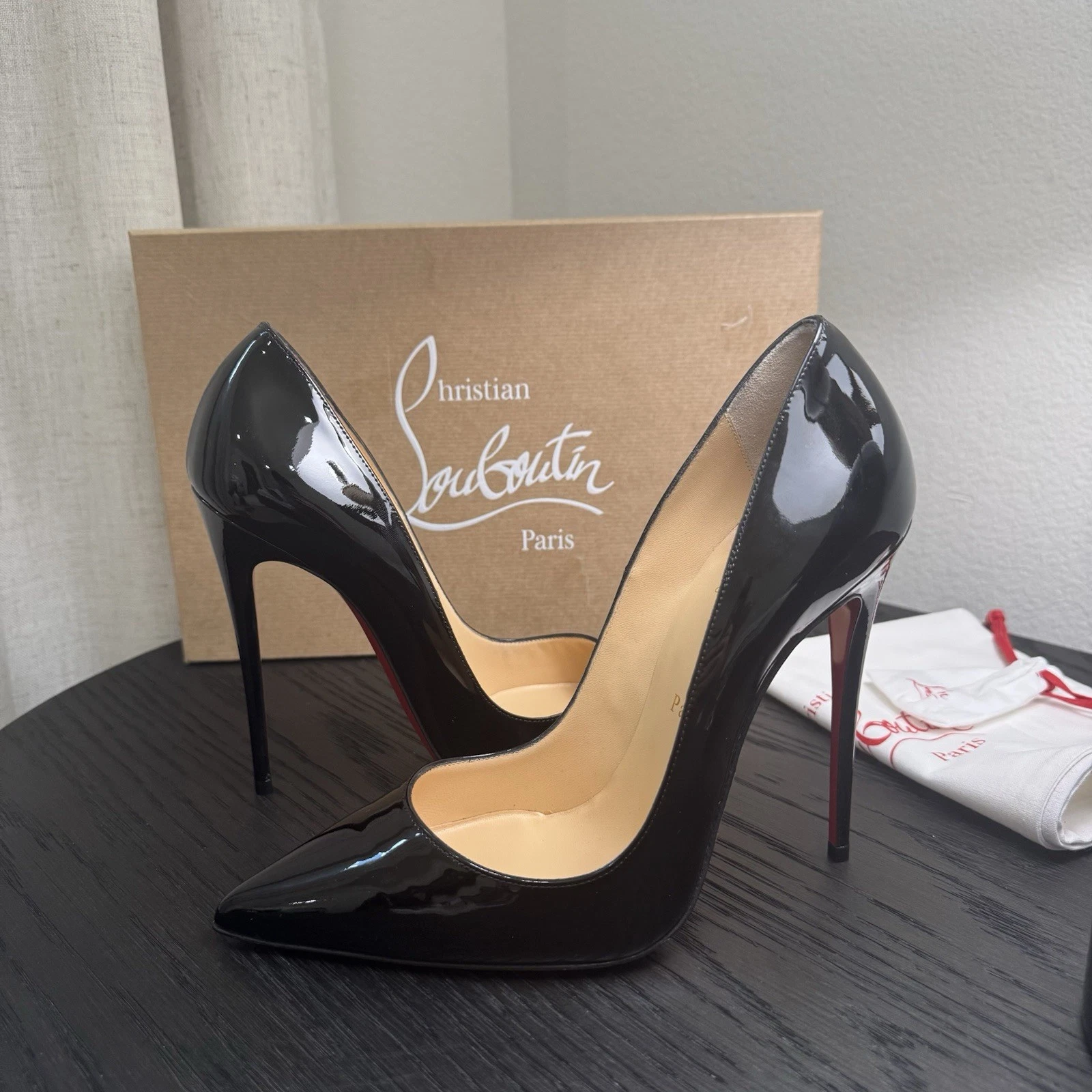 Christian Louboutin — Christian Louboutin So Kate 120 Pumps Patent Black 38.5
