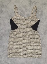 Bar III Women's Sleeveless Mini Dress With Geometric (Black/Cream) Print - Sz XL