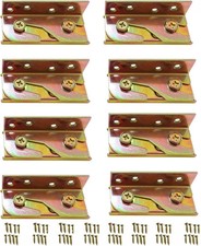 No-Mortise Bed Rail Fittings, 8 Packs Bed Rail Brackets Bed Frame Hardware Conne