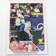 2023 Topps Baseball Series 1 Steven Kwan Gold Cup Rookie Base Card #116