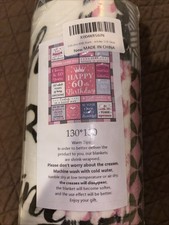 Brand New Throw Blanket Happy 60Th Birthday Never Used Still An Original Packing