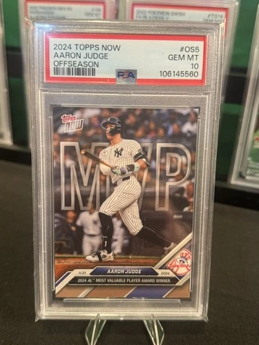 2024 Topps Now #OS-5 Aaron Judge - Off Season Award Winners AL MVP - PSA 10 MT