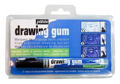 Pebeo 0,7 mm Feinzeichnungskaugummi Abdeckflüssigkeit Präzisionsmarkerstift 033102