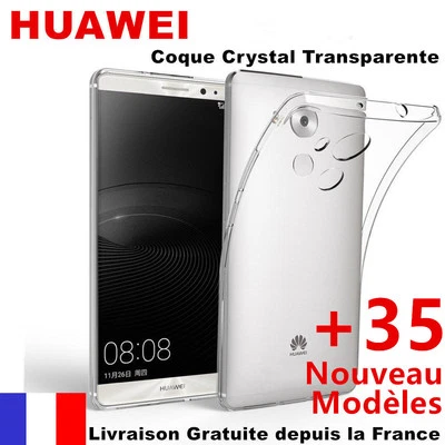 COQUE ETUI HOUSSE EN GEL SILICONE TRANSPARENT ULTRA FINE pour HUAWEI +35Modèles - Photo 1/4