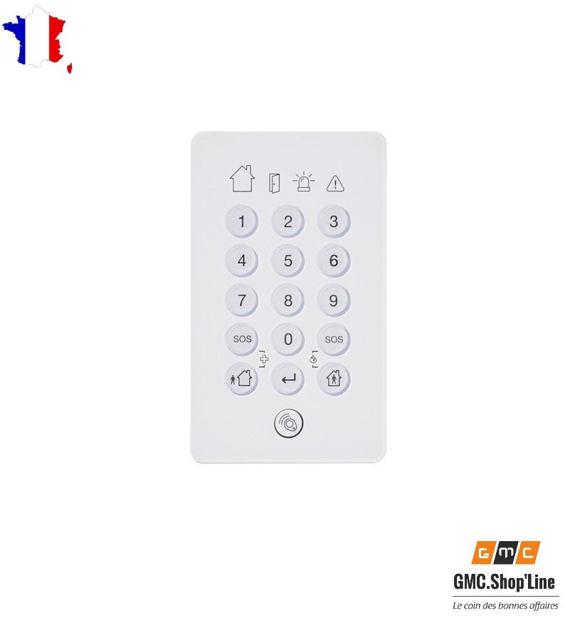 Clavier alarme sans fil Crow CROKP à touches rétroéclairées bidirectionnel
