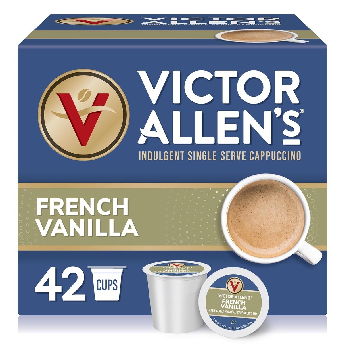 Victor Allen's Coffee French Vanilla Flavored Cappuccino Mix,K-Cup
