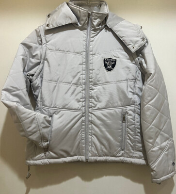 Las Vegas Raiders Women Puffer Jacket/Vest By G-III, NEW Missing Hang Tag