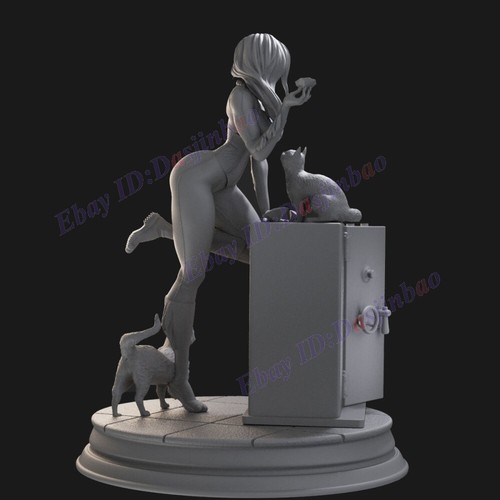 Bare Black Cat 1/6 1/4 3D Print Model Kit Unpainted Unassembled GK 2 Version - Picture 3 of 9
