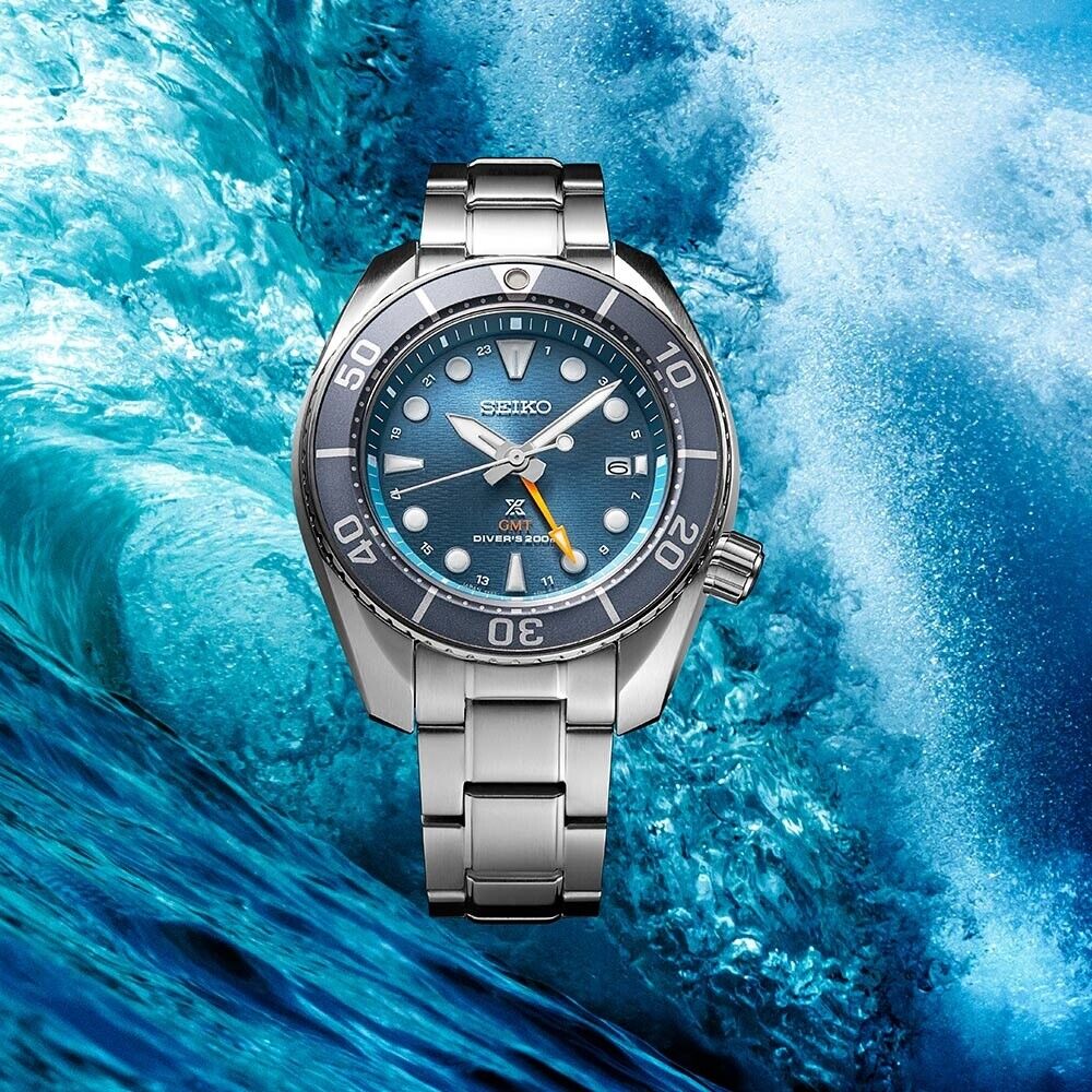 SEIKO Prospex SFK001J1 SFK001 Sumo GMT Blue Dial Solar Watch SEIKO Prospex SFK001J1 SFK001 Sumo GMT Blue Dial Solar Watch