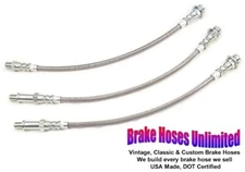 STAINLESS BRAKE HOSE SET Plymouth Barracuda 1970 - Front Disc