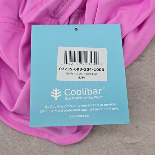 Coolibar Kids Surfs Up All Sports Pink Hat S / M Outdoor Wear Cap UPF 50+ - Picture 16 of 16