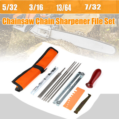 11Pcs Chainsaw Parts Sharpening File Filing Kit Chain Filing Saw Files ...