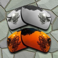 US Silver Red Orange Polarized Lenses Replacement For-Oakley Det Cord
