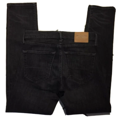 JEAN NOIR HOMME ABERCROMBIE & FITCH   US 28 FR 38 OU 16 ANS  SKINNY STRETCH - Photo 1/4