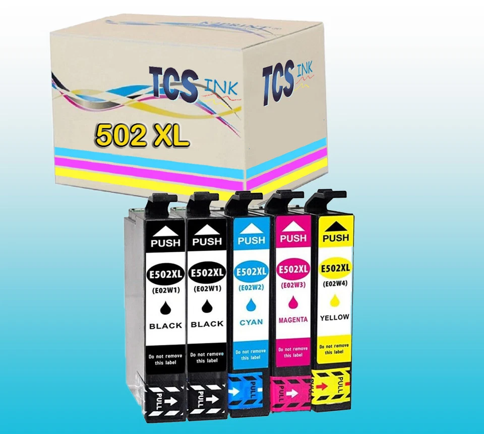 T502XL compatibles pour imprimante Epson WF-2860 2865 XP-5100 5105 502 - Photo 1/1