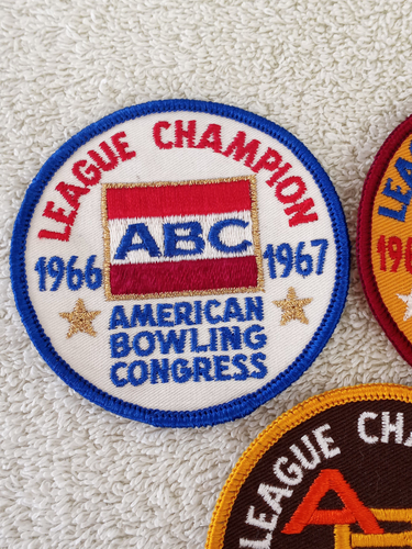 Lot of 3 Vintage Bowling Patch - 1966-1970 ABC LEAGUE CHAMPION - Picture 4 of 6