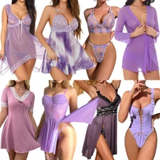 Women's Sexy-Lingerie Babydoll Sleepwear Underwear Lace Dress G-string Nightwear